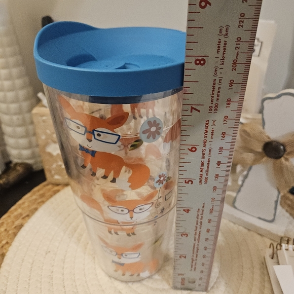Tervis Tumbler 24 Oz Blue Lid Foxes Glasses Spring Flowers All Over Print - Picture 12 of 12